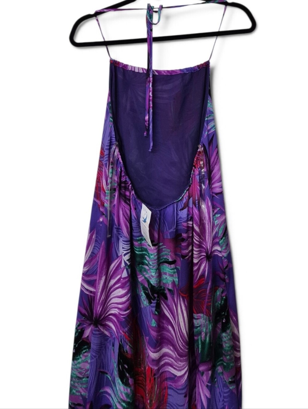 Buddy Love NWT Violet Hawaiian Nights Purple Halter Maxi Dress Small - Picture 4 of 7